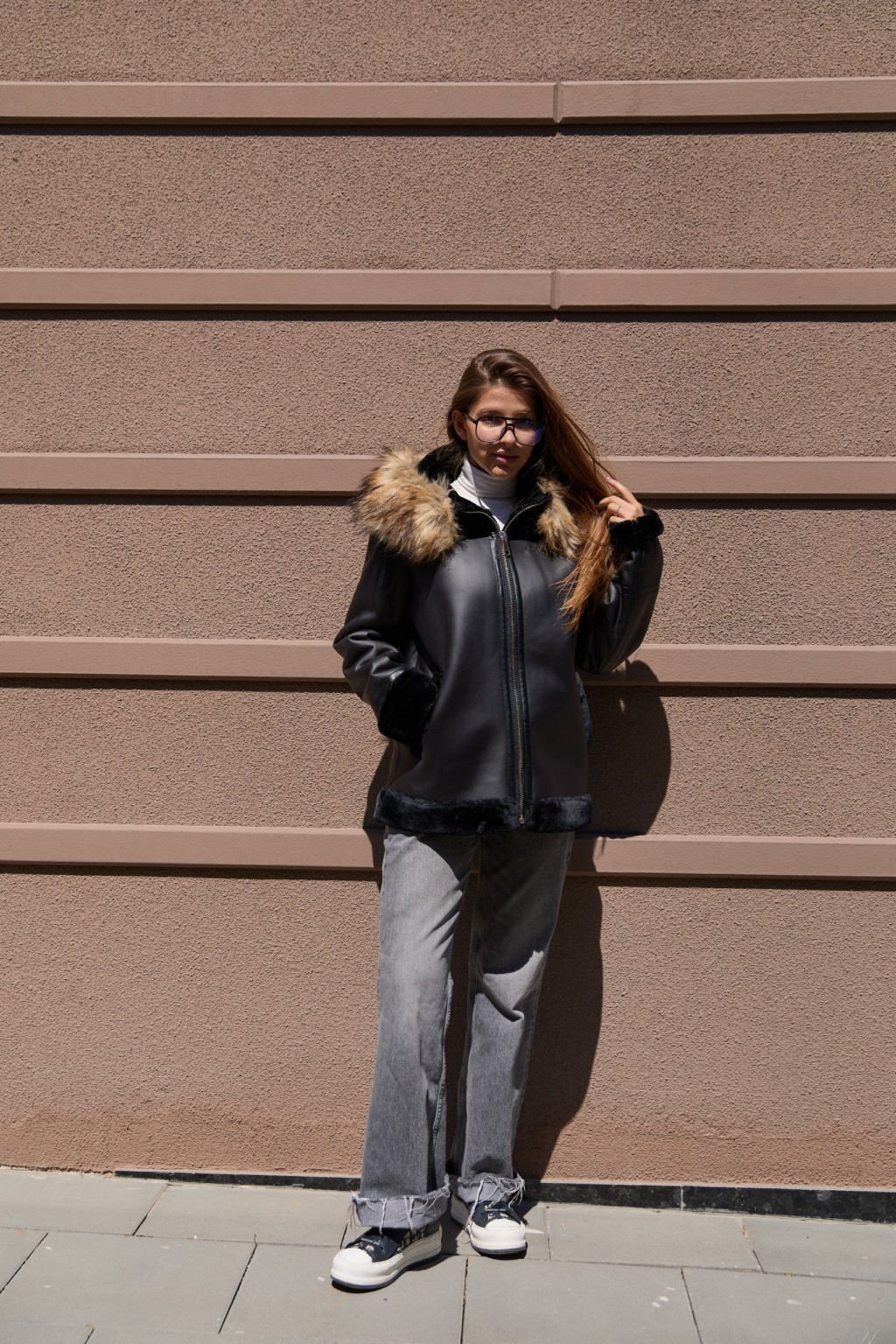 Зимняя дубленка Mila Nova  Д-215  черный — изображение 5