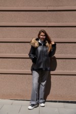 Зимняя дубленка Mila Nova  Д-215  черный — изображение 5