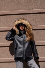 Зимняя дубленка Mila Nova  Д-215  черный — изображение 3