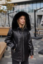 Зимняя дубленка Mila Nova Д-223  черный — изображение 2