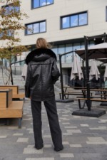 Зимняя дубленка Mila Nova Д-223  черный — изображение 4