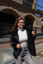 Зимняя куртка Mila Nova К-285 черный+черный — изображение 3