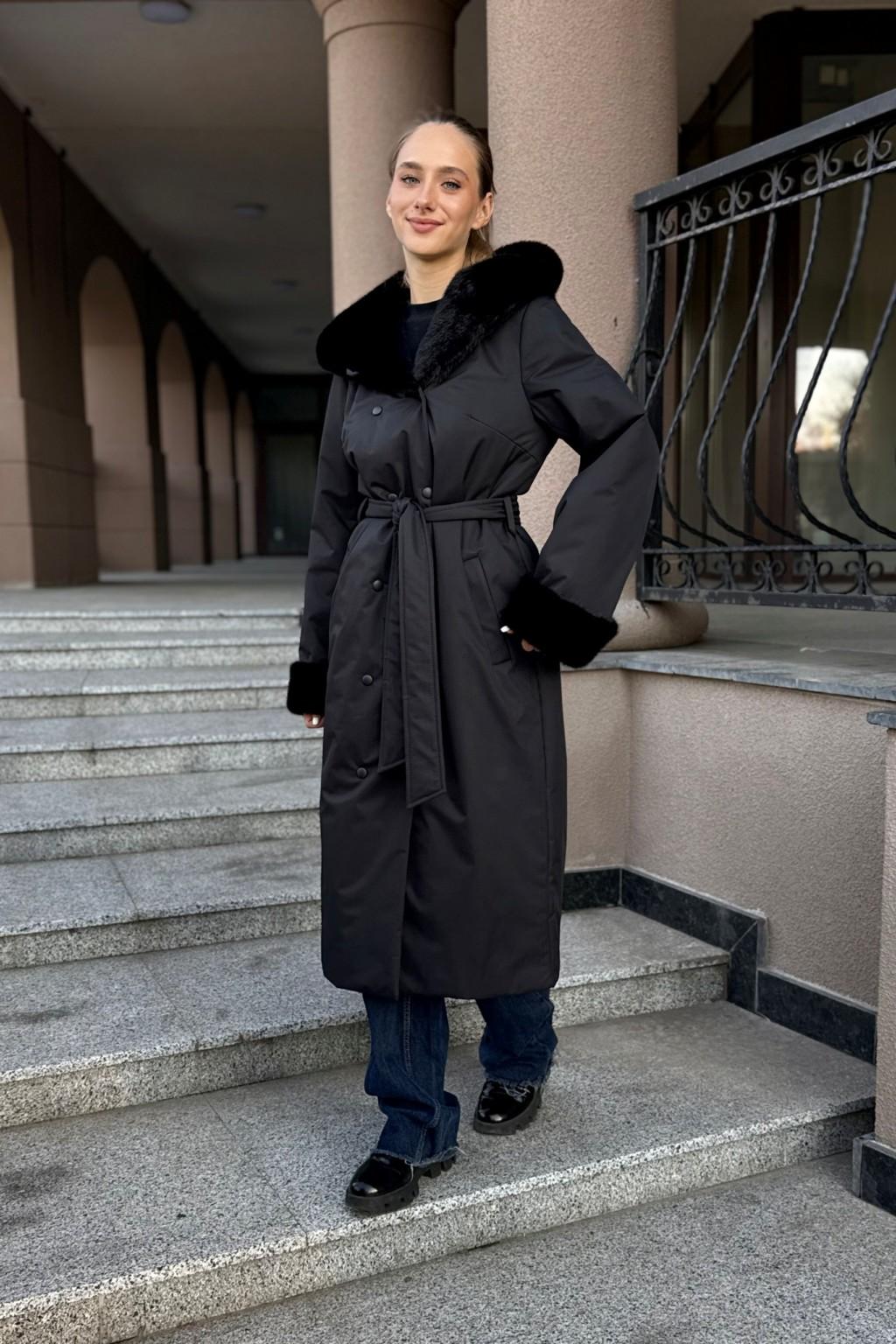 Зимнее пальто Mila Nova ПВ-328 черный — изображение 3