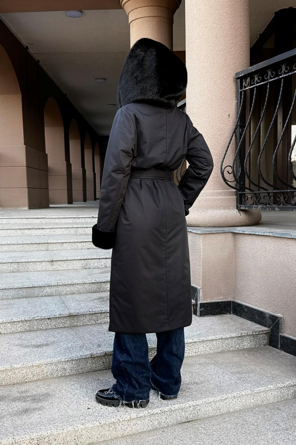 Зимнее пальто Mila Nova ПВ-328 черный — изображение 4