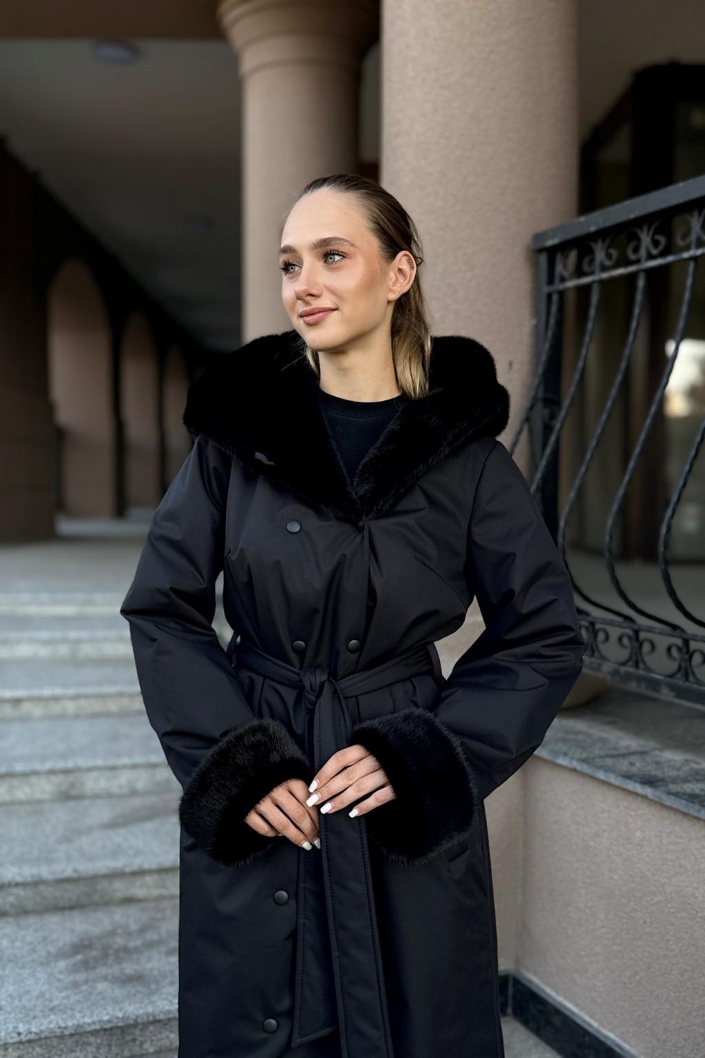 Зимнее пальто Mila Nova ПВ-328 черный — изображение 2