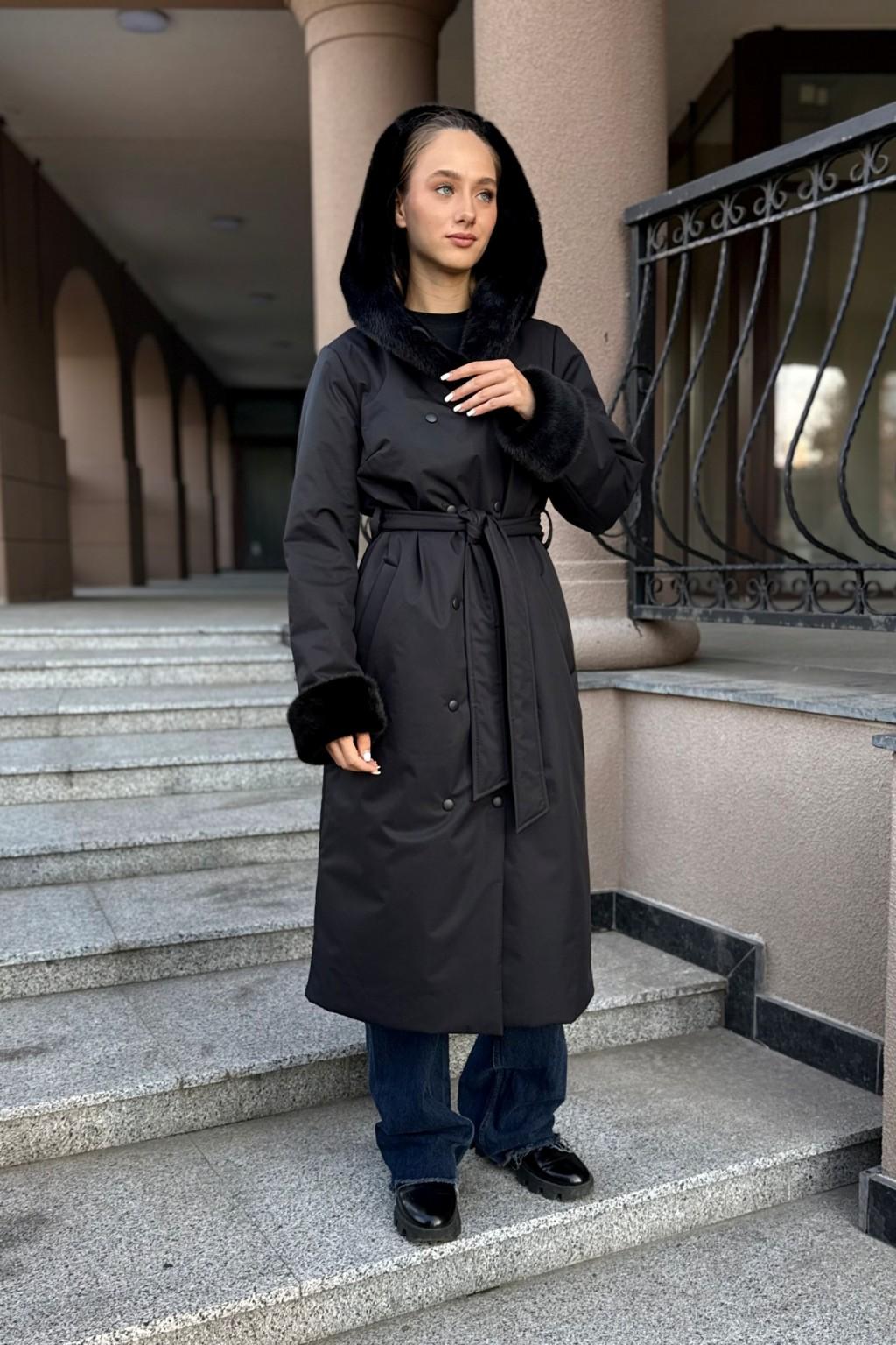 Зимнее пальто Mila Nova ПВ-328 черный — изображение 5