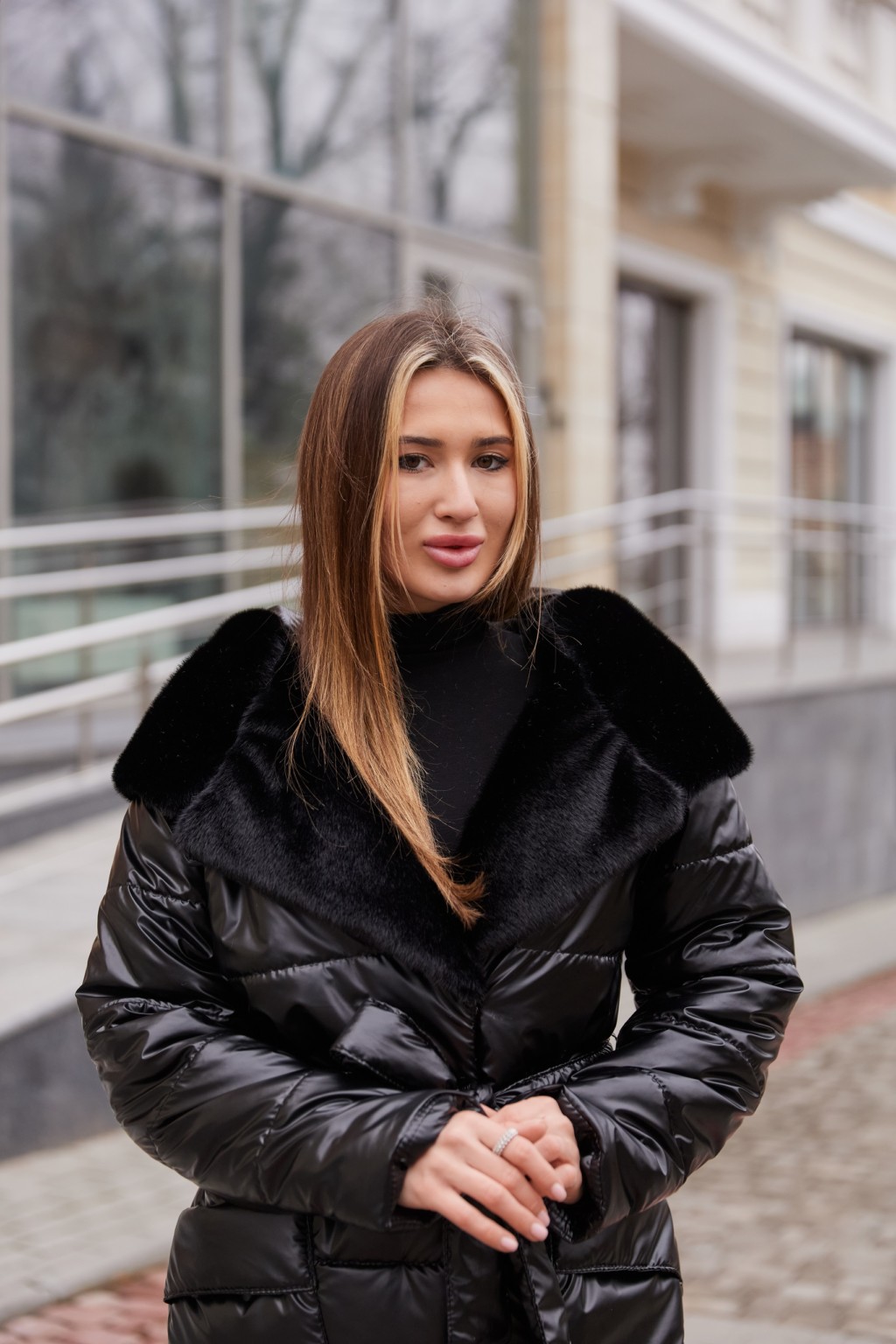 Зимнее пальто Mila Nova ПВ-331черный+черный — изображение 3