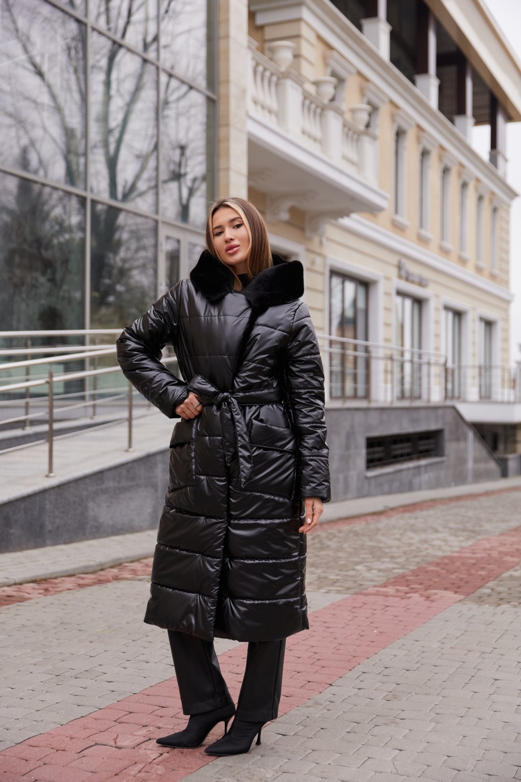 Зимнее пальто Mila Nova ПВ-331черный+черный — изображение 4