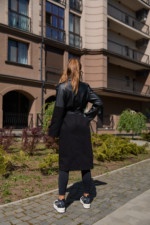 Демисезонный тренч Mila Nova Q-98 черный — изображение 2