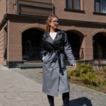 Демисезонный тренч Mila Nova Q-98 серый