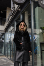 Зимняя дубленка Mila Nova Д-225  черный