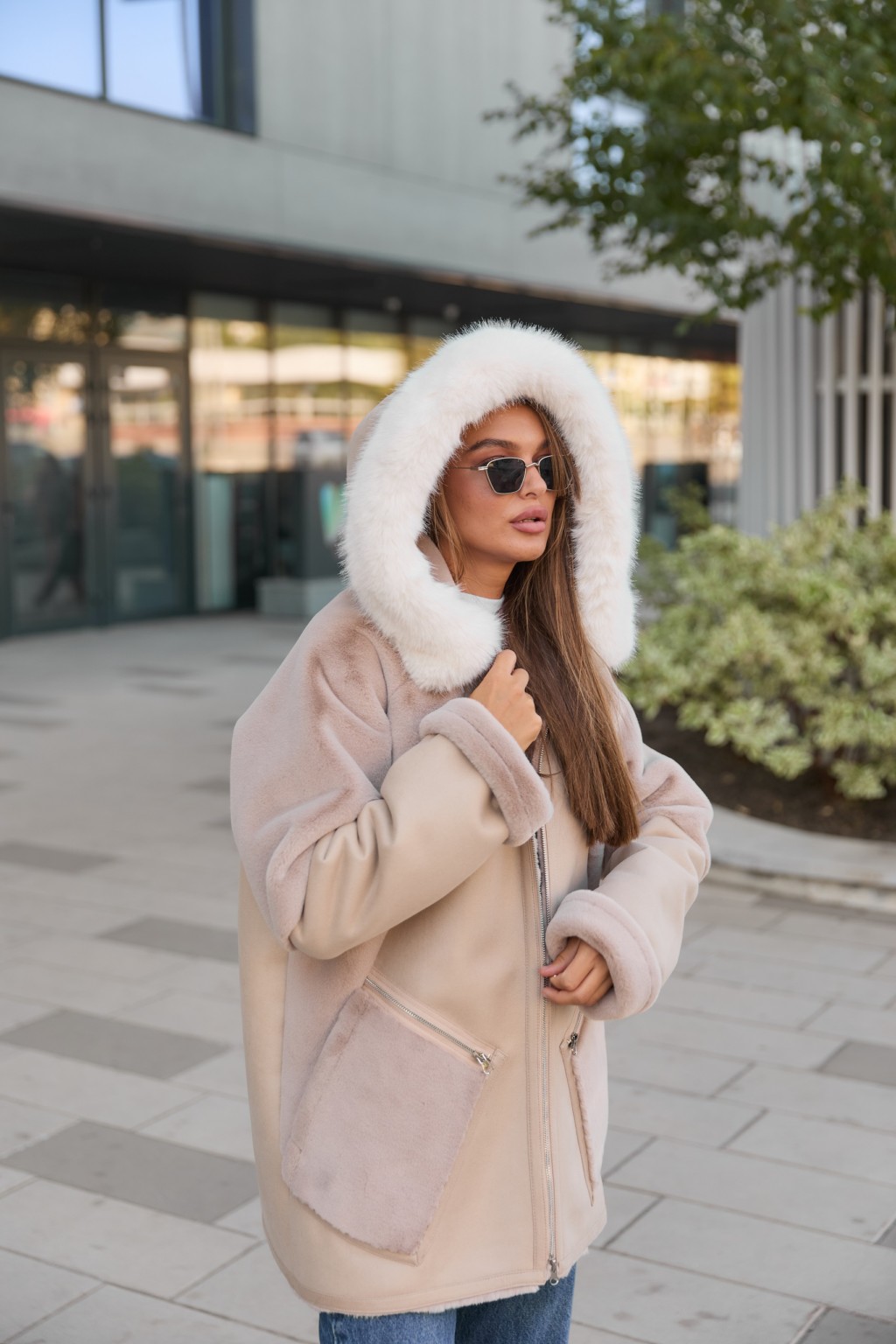 Зимняя дубленка Mila Nova Д-234  бежевый — изображение 3