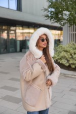 Зимняя дубленка Mila Nova Д-234  бежевый — изображение 3