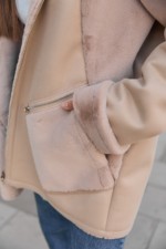 Зимняя дубленка Mila Nova Д-234  бежевый — изображение 6