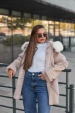 Зимняя дубленка Mila Nova Д-234  бежевый — изображение 5