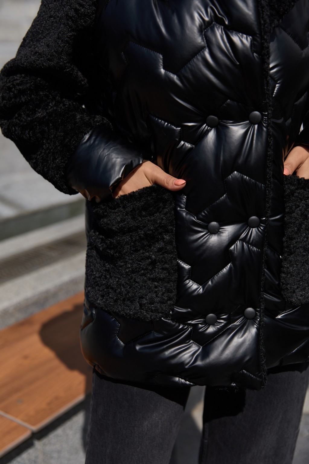 Зимняя куртка Mila Nova К-308  кап черный — изображение 4