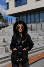 Зимняя куртка Mila Nova К-308  кап черный — изображение 2