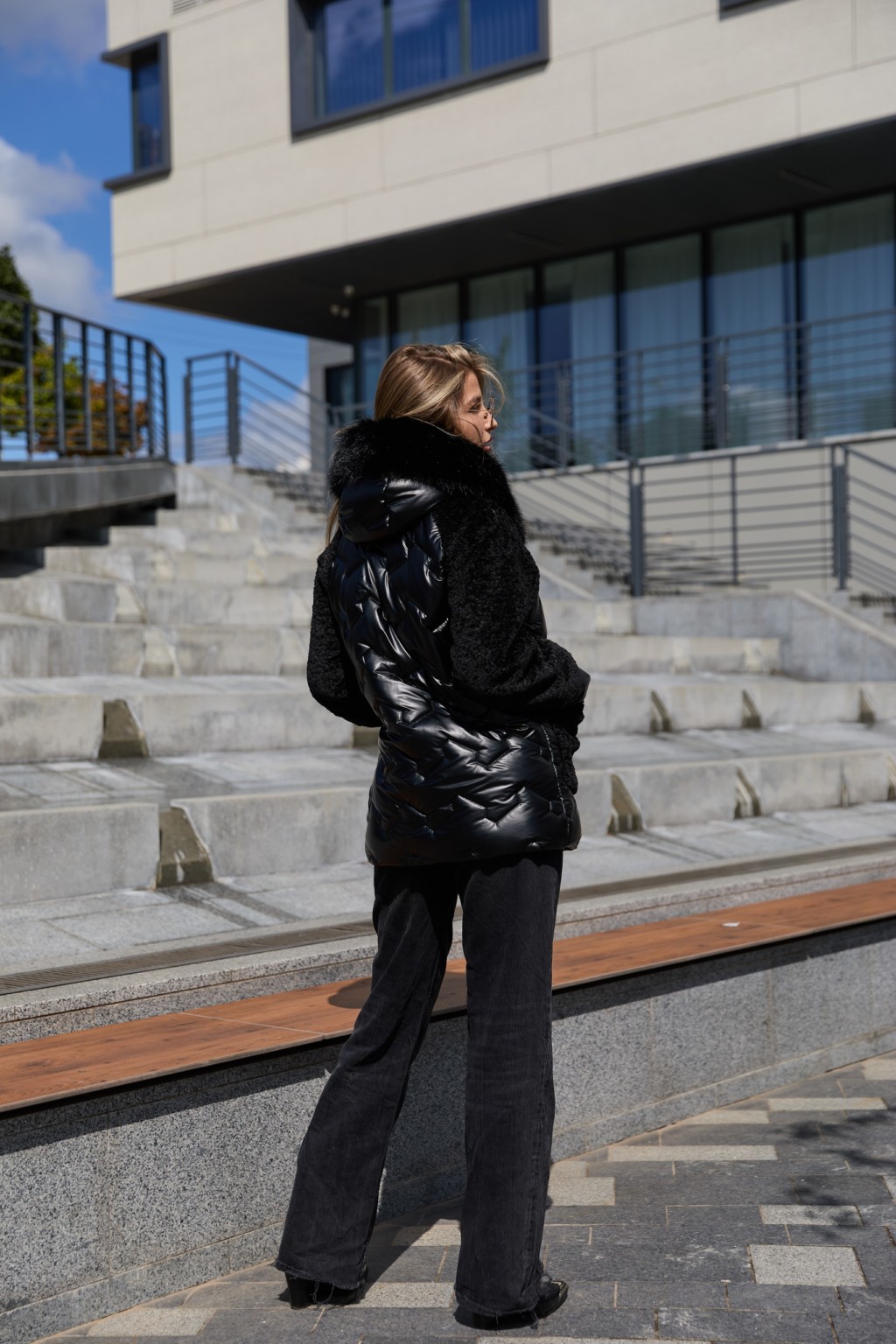 Зимняя куртка Mila Nova К-308  кап черный — изображение 5