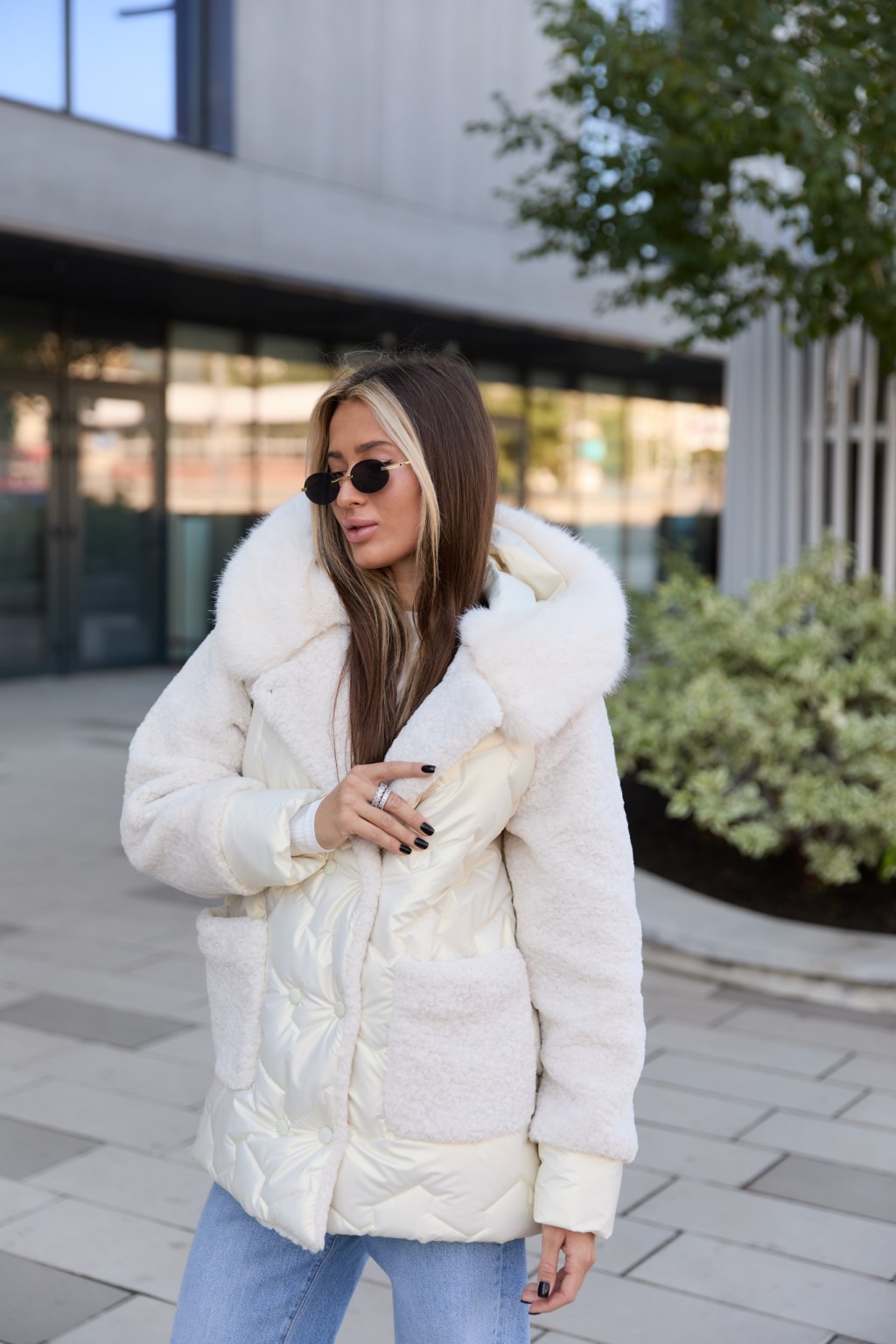 Зимняя куртка Mila Nova К-308  кап молоко — изображение 3