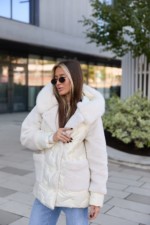 Зимняя куртка Mila Nova К-308  кап молоко — изображение 3