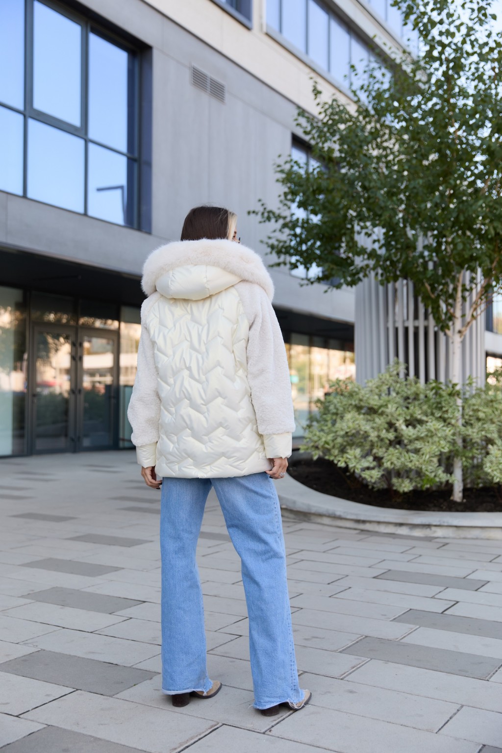 Зимняя куртка Mila Nova К-308  кап молоко — изображение 6