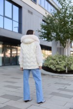 Зимняя куртка Mila Nova К-308  кап молоко — изображение 6