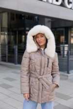 Зимняя куртка Mila Nova К-345 капучино