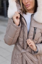 Зимняя куртка Mila Nova К-345 капучино — изображение 4