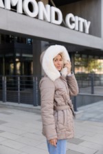 Зимняя куртка Mila Nova К-345 капучино — изображение 3