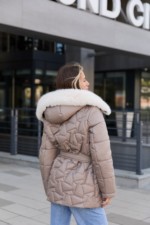 Зимняя куртка Mila Nova К-345 капучино — изображение 5