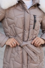 Зимняя куртка Mila Nova К-345 капучино — изображение 6