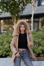 Зимняя куртка Mila Nova К-345 кемел — изображение 2