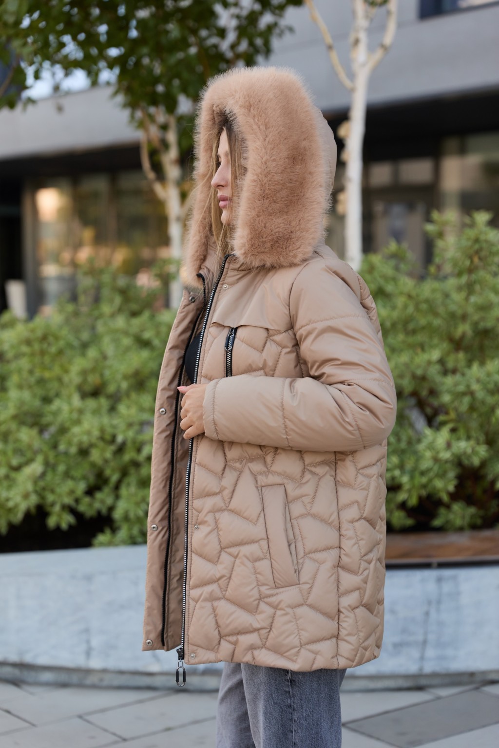 Зимняя куртка Mila Nova К-345 кемел — изображение 3