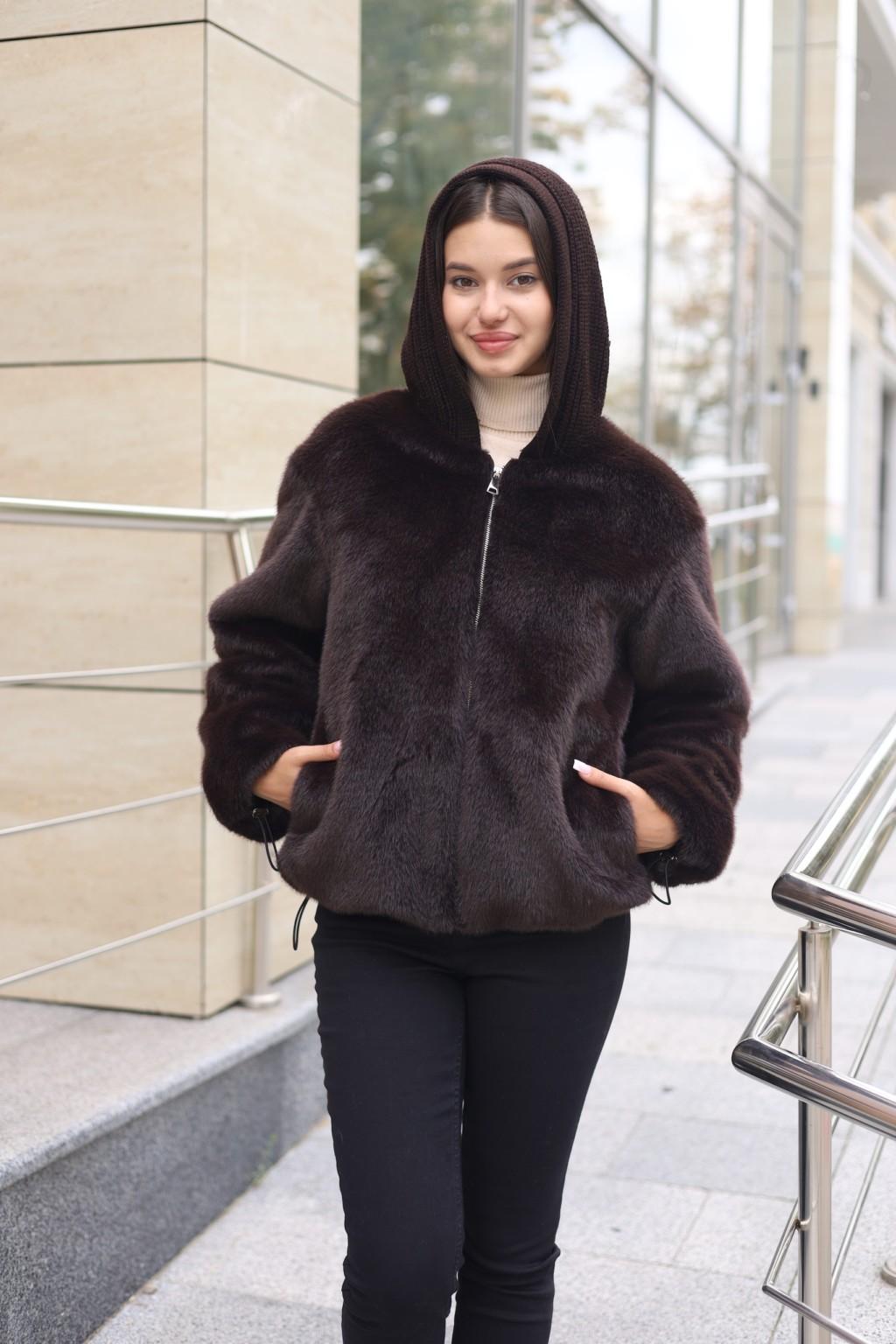 PV-316chocolate-1 Зимняя шуба Mila Nova ПВ-316шоколад — изображение 1