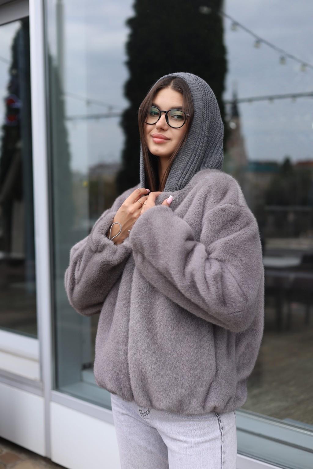 PV-316grey-3 Зимняя шуба Mila Nova ПВ-316серый — изображение 1