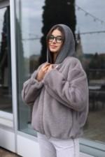 Зимняя шуба Mila Nova ПВ-316серый