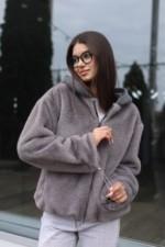 Зимняя шуба Mila Nova ПВ-316серый — изображение 3