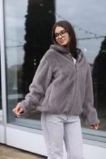 Зимняя шуба Mila Nova ПВ-316серый — изображение 4