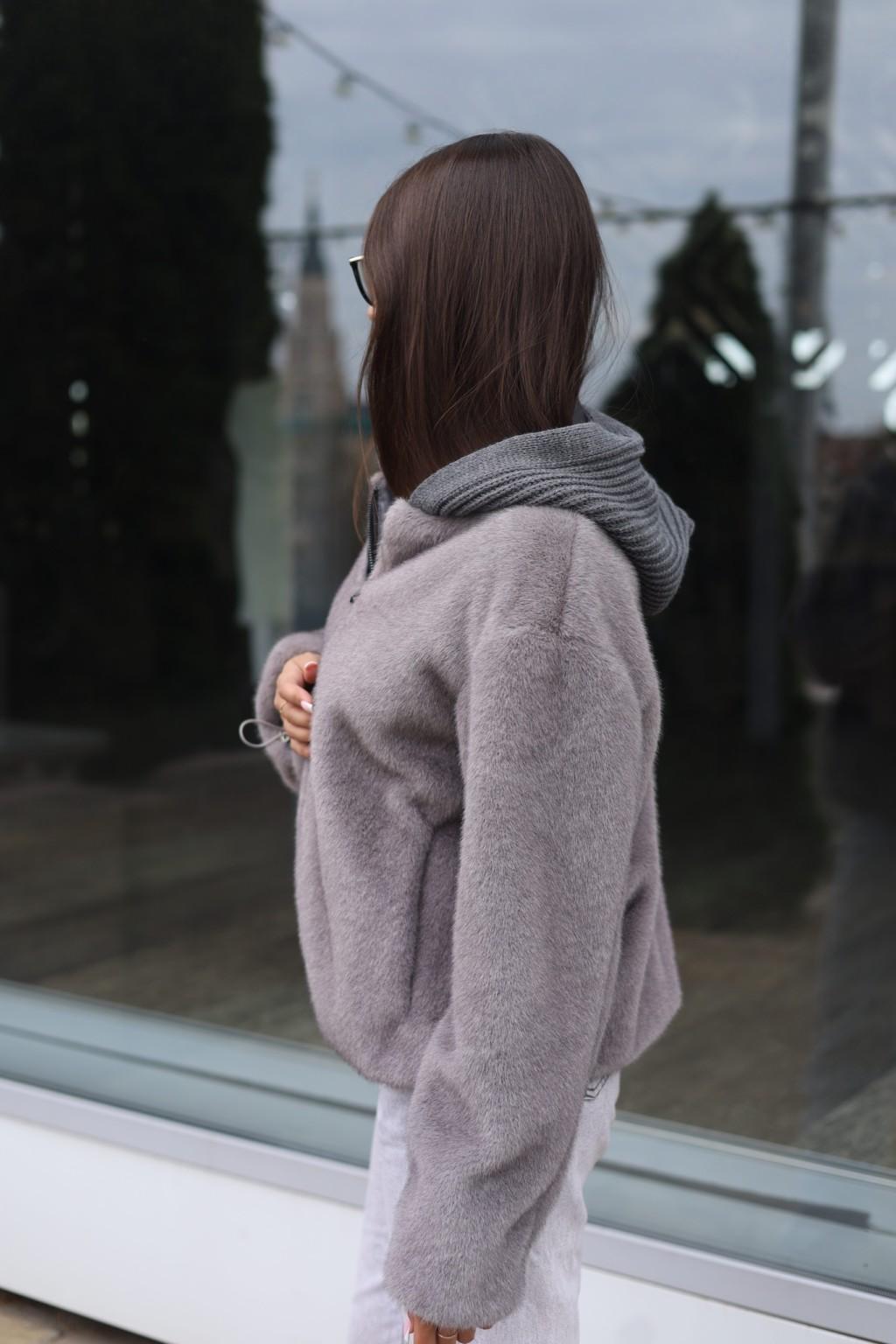 Зимняя шуба Mila Nova ПВ-316серый — изображение 5