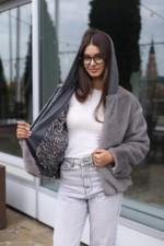 Зимняя шуба Mila Nova ПВ-316серый — изображение 6