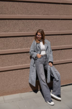 Демисезонное пальто Mila Nova ПВ-361 светло-серый — изображение 2