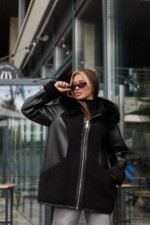 Зимняя дубленка Mila Nova Д-219  черный