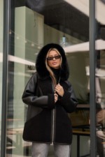 Зимняя дубленка Mila Nova Д-219  черный — изображение 2