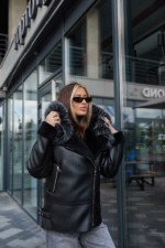 Зимняя дубленка Mila Nova  Д-233  черный — изображение 3