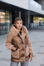 Зимняя куртка Mila Nova К-308  кап кемел — изображение 3