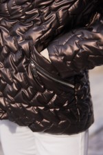 Демисезонная куртка Mila Nova К-326 шоколад — изображение 6