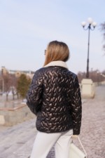 Демисезонная куртка Mila Nova К-326 шоколад — изображение 5