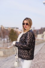 Демисезонная куртка Mila Nova К-326 шоколад — изображение 4