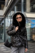 Зимняя куртка Mila Nova К-328 кап черный