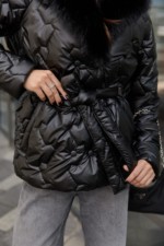 Зимняя куртка Mila Nova  К-328 кап черный — изображение 5